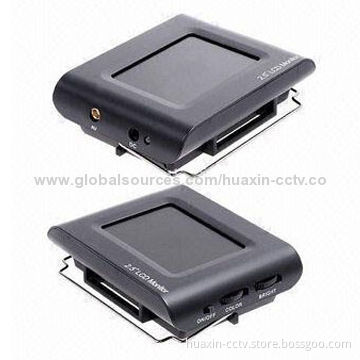 2.5-inch Handheld CCTV Testers, hand-free or desk stand, built-in rechargeable battery